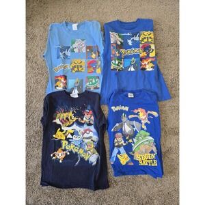 Vtg Pokémon Boys Shirt Lot 4 Size Large And Small Long And Short Sleeve 2000s